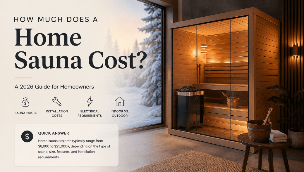 How Much Does a Home Sauna Cost in Toronto? A 2026 Guide for GTA Homeowners
